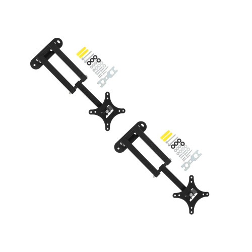 2Pièces Support Mur TV Noir, Acier Inoxydable, Inclinable Et Stable 2