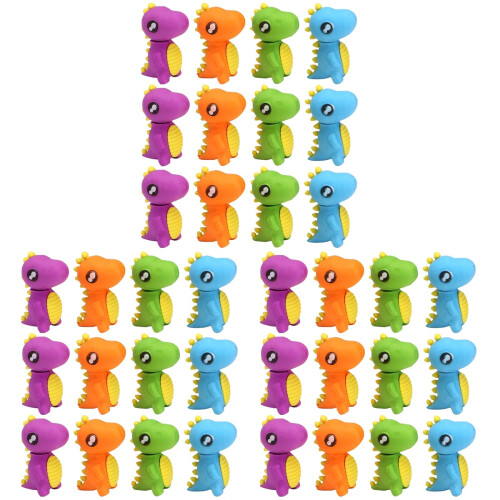 144Pcs Mini Dinosaur Erasers for Kids Bulk Assorted Color Safe Rubber 2