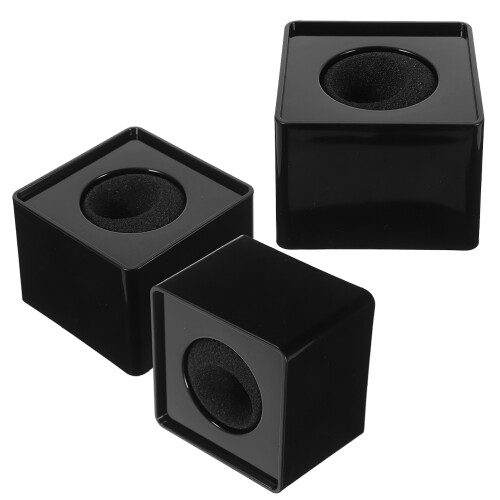 15Pièces Supports Microphone En Plastique Noir Pour Interviews 2