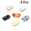 12Pcs Assorted Ceramic Chopstick Holder Spoon Fork Stand for Dining 2