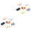 12Pcs Assorted Ceramic Chopstick Holder Spoon Fork Stand for Dining 4