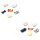 12Pcs Assorted Ceramic Chopstick Holder Spoon Fork Stand for Dining 7