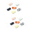 12Pcs Assorted Ceramic Chopstick Holder Spoon Fork Stand for Dining 8