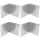 4Pcs Stainless Steel Pan Splatter Screen Kitchen Splash Guard 8