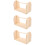 3Pièces Support Bois Beige Pour Fil Manuel Rangement DIY 10