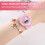 5Ensembles Enfants Ajustables Silicone Rose Motif 5