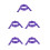 5Pièces Support Flèches Violet Pet Stable Ajustable Portable Pour Tir 4