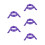5Pièces Support Flèches Violet Pet Stable Ajustable Portable Pour Tir 5