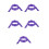 5Pièces Support Flèches Violet Pet Stable Ajustable Portable Pour Tir 7