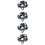 4Pièces Accessoires Casque Doublure Plastique Éponge Multi 10