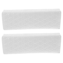 2Pcs White Nail Arm Rest Pillow PU Soft Manicure Hand Cushion