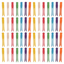 100Pcs Small Wooden Clips Multi Color Photo Clips for DIY and Laundry