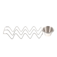 5Pcs Stainless Steel Taco Holders with Sauce Cup for Home Kitchen Use