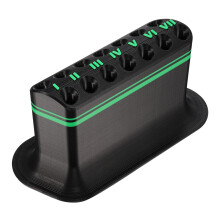 Black Tabletop Arrow Stand with Slots for Archery Equipment