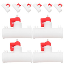 50Pcs Reusable Chicken Waterer Dual-Head Plastic Metal Poultry System
