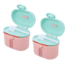 8Pcs Pink Milk Powder Canister PP Compact Travel Dispenser with Scoop