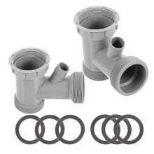10Pcs Kitchen Sink Drain Pipe with V Bend Joint and Washer Set