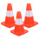 3Pcs Reflective Plastic Road Cones Orange for Outdoor Traffic Control 1