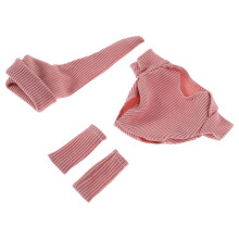 5Sets Pink Baby Doll Clothing Set Shoes Hat Polyester for 7 Inch Dolls