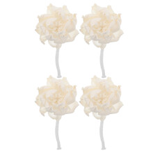 4Pcs Elegant White Flower Scent Diffuser Sticks for Bedroom & Office