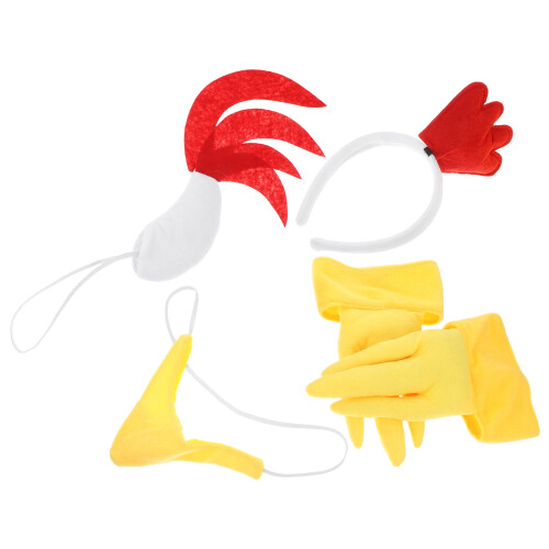 4Sets Assorted Color Cloth Performance Chick Costume with Cockscomb