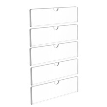 5Pcs Wall Mount Acrylic Name Plate Holders Clear Transparent Frames