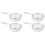 4Pièces Panier Friture Acier Pliable Argenté 4