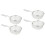 4Pièces Panier Friture Acier Pliable Argenté 6