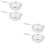 4Pièces Panier Friture Acier Pliable Argenté 8