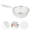 4Pièces Panier Friture Acier Pliable Argenté 11