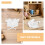 2Pièces Tenue Peluche Ours Blanche Robe Douce Pour Et Doudou 8