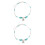 2Pièces Bracelet De Argenté Pendentif Étoile 5