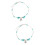 2Pièces Bracelet De Argenté Pendentif Étoile 7