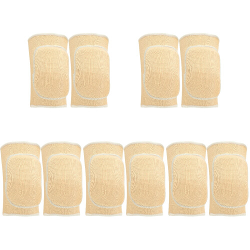 5Paires Protège Genoux Élastique Khaki Soutien Portable Multi-Usage 1
