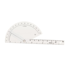 Protractor Angle Finder with Transparent Material, Plastic Finger Goniometer for Joint Angle Measurement, Stainless Steel Construction, Range of