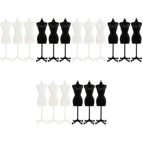18Pièces Mini Mannequin Support Vêtement Robe 2