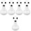 5Pièces Modèles Tête Chien Blancs Pour Coiffure Et Affichage 6