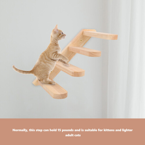 Escalier Mural Chat Mobilier Bois Naturel Résistant 2