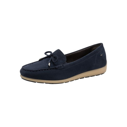 Mocassins de Couro Tamaris - Suede Marinho 2