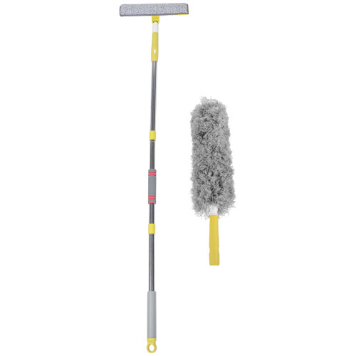 3Sets Multipurpose Dust Brush and Window Wiper for Home Use 1