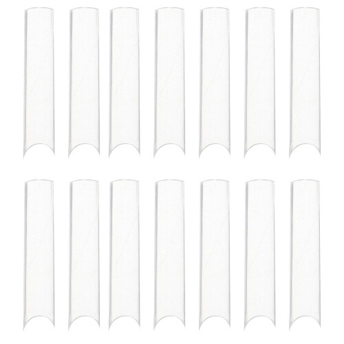 5Pièces Faux Ongles Coffin Transparente Extensions -Pose 2