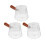 9Pièces Mini Verre Transparent Manche Bois Pour Espresso 3
