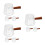 9Pièces Mini Verre Transparent Manche Bois Pour Espresso 6