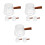 9Pièces Mini Verre Transparent Manche Bois Pour Espresso 8
