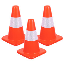 3Pièces Cônes De Plastique Orange Résistants Usage Extérieur