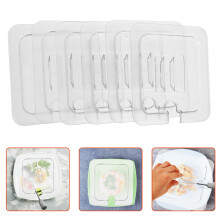 24Pcs Universal Clear Food Pan Lids with Handle Reusable