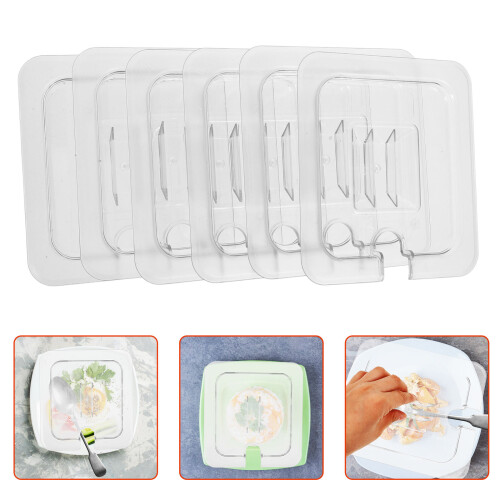 24Pcs Universal Clear Food Pan Lids with Handle Reusable