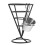 4Ensembles Support Frites Acier Noir Panier Snack 2