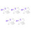 10Pièces Base Plastique Violet Pour Figurines Action Réglable 4
