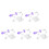 10Pièces Base Plastique Violet Pour Figurines Action Réglable 9